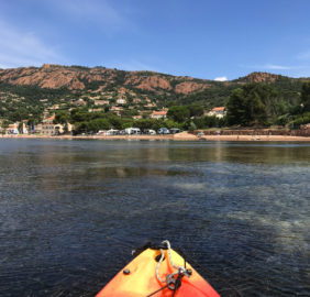 Kayak devant le camping